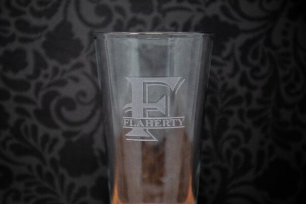 Last Name and Initial Personalized Etched Beer Pub Pint Glass 3