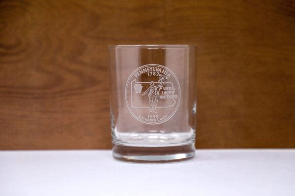 Pennsylvania State Coin Whiskey Glass 3