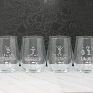 etched wine glass sets 5