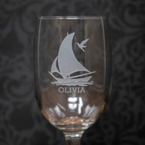 Sailboat Etched Drinkware