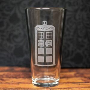 Police Call Box Etched Drinkware