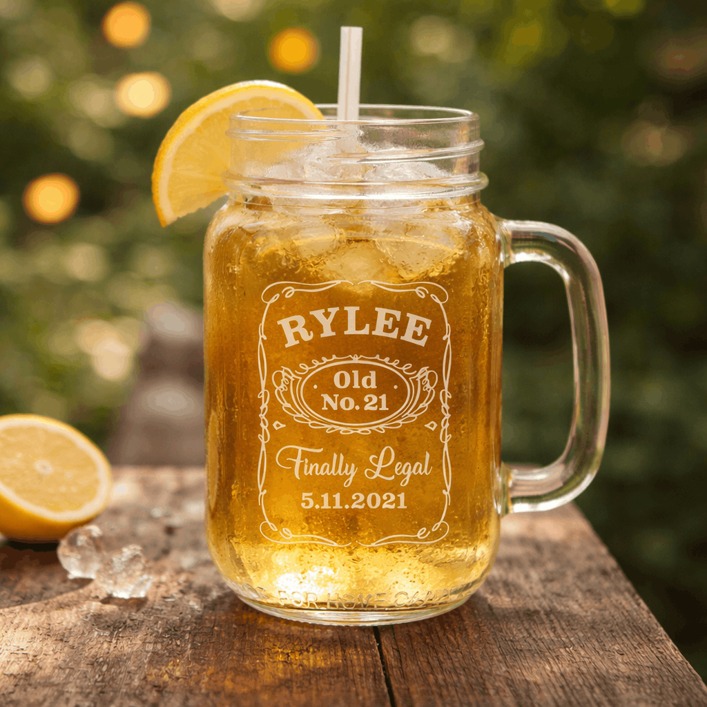 Personalized Whiskey Label Birthday Glass | Custom Name & Year Etched Drinkware | Vintage Whiskey Style Gift | Birthday, Groomsmen, Father’s Day