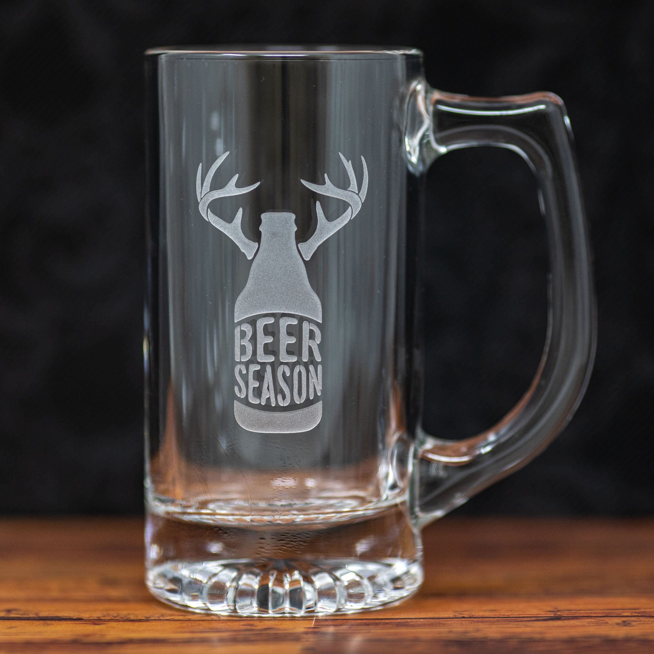 Deer Season Funny Glass | Etched Beer Mug | Hunting Gift | Beer Season Humor