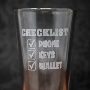 Checklist Etched Drinkware