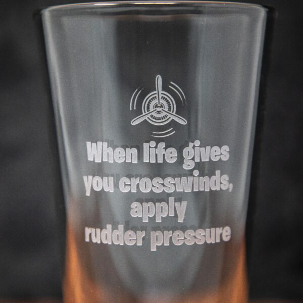 Apply Rudder Pressure Etched Drinkware