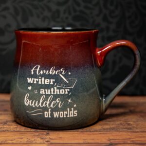 Author Etched Glass | Builder of Worlds Gift | Writer Drinkware for Authors, Novelists & Book Lovers, Writer Gift, Author Gift, Engraved