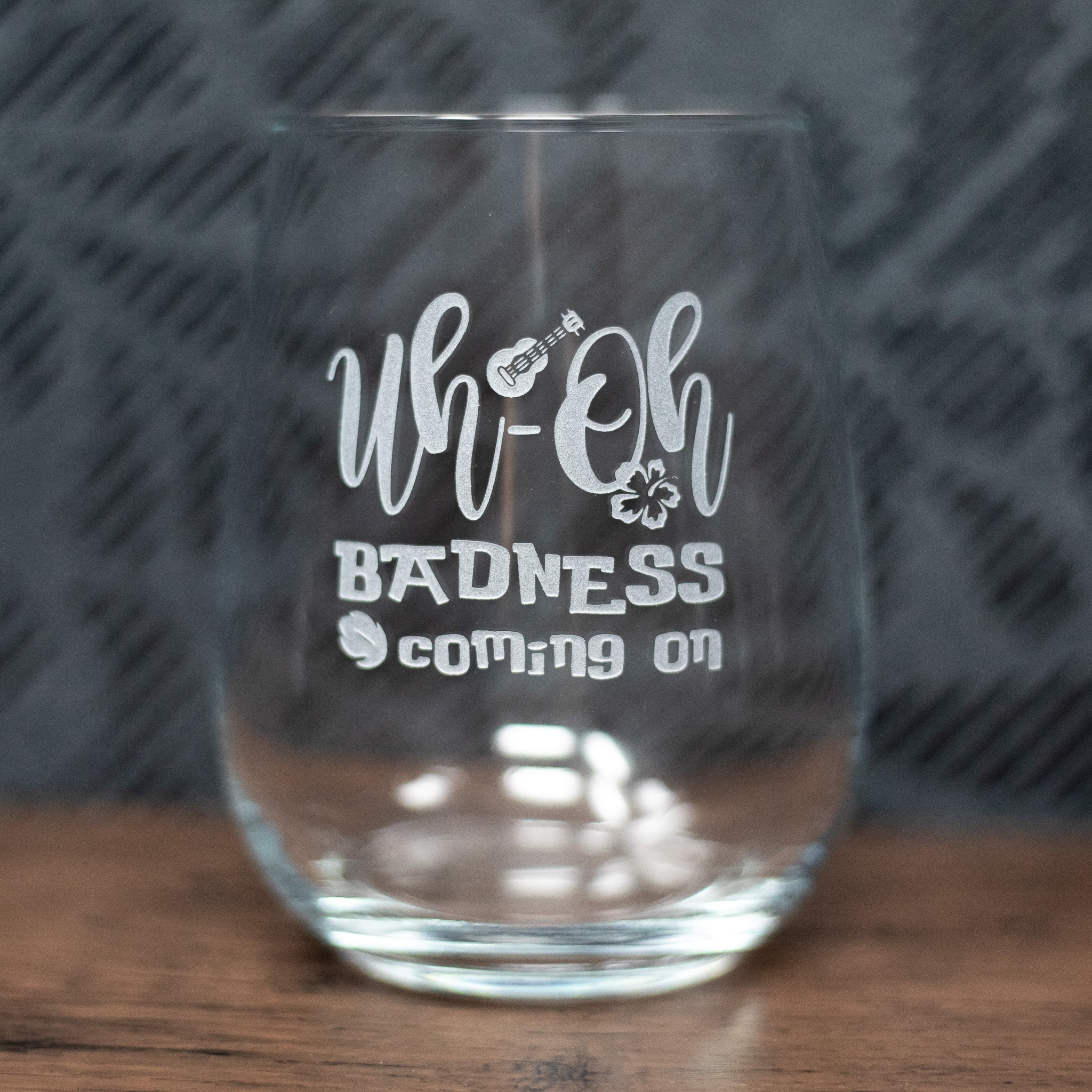 Uh Oh Badness Coming On Etched Glass