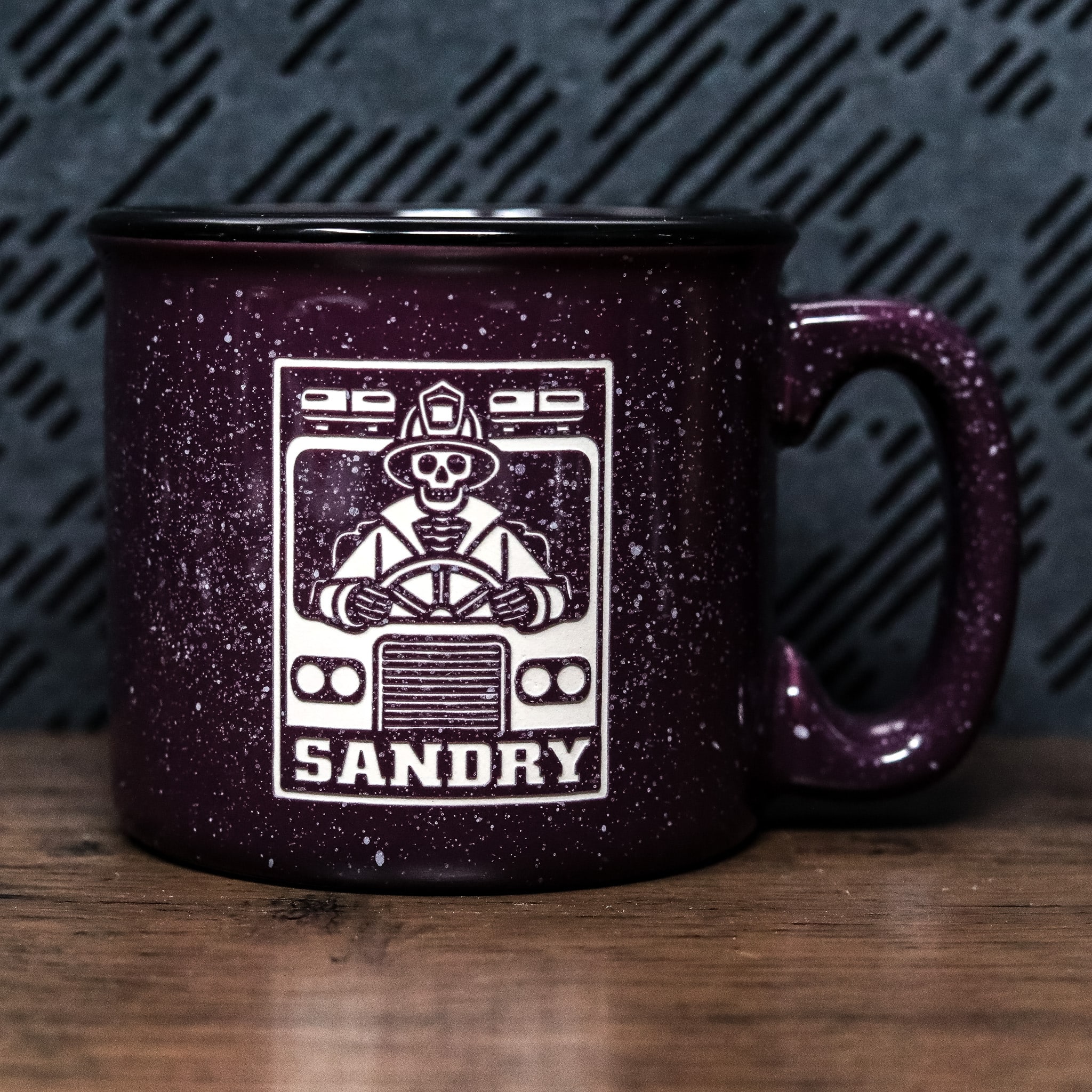 Skeleton Firefighter Engineer Mug | Sandblast Etched Engraved First Responder Gift - Image 2