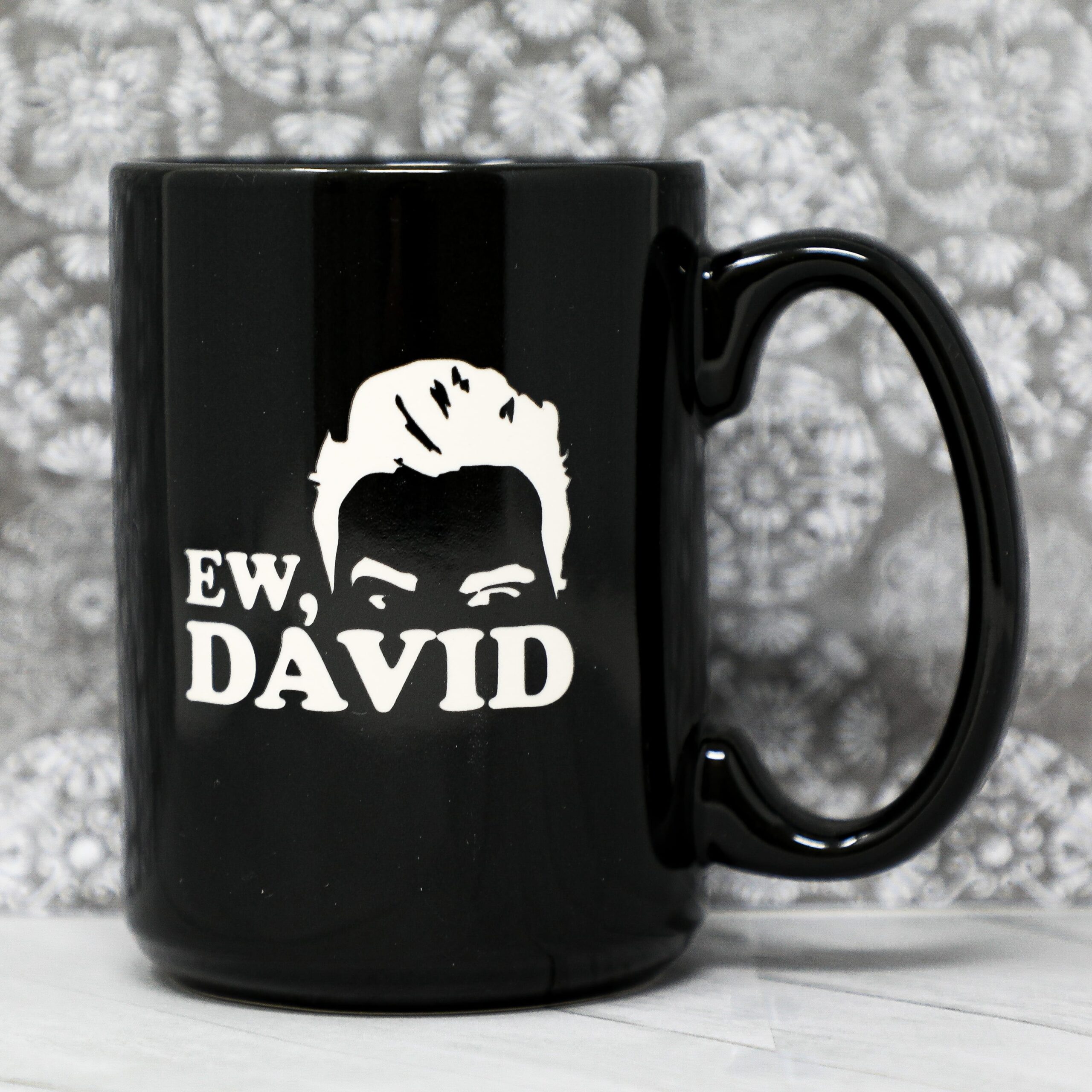 Ew David Sandblast Etched Glass | Funny Etched Cup Gift for Fans