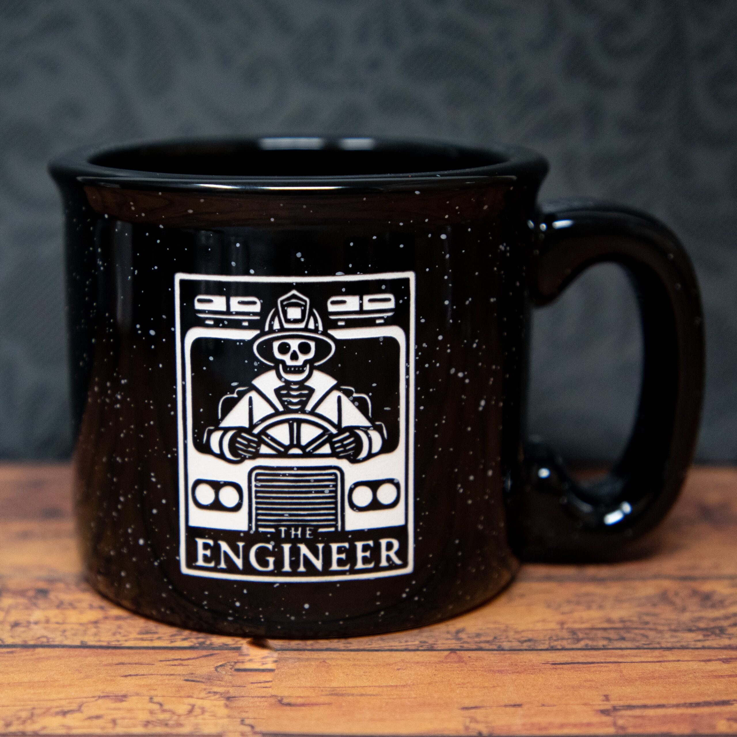 Skeleton Firefighter Engineer Mug | Sandblast Etched Engraved First Responder Gift
