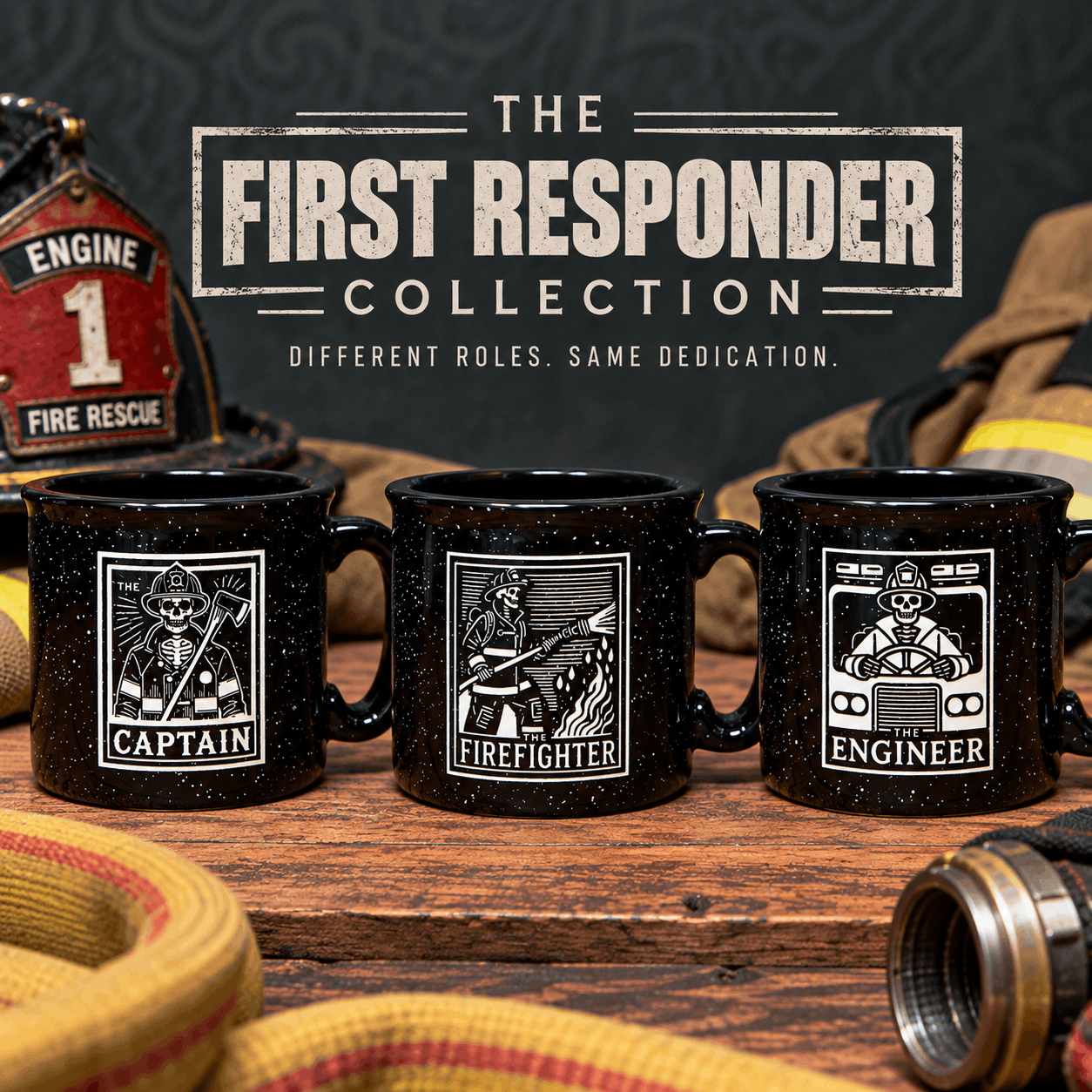 Skeleton Firefighter – Firefighter Drinkware & Campfire Mug - Image 2