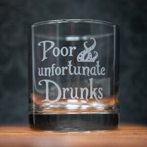 Poor Unfortunate Drunks Glass with Octopus Tentacle | Funny Mermaid Inspired Drinkware | Etched Wine, Beer, Whiskey Gift