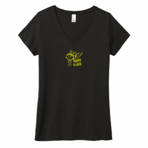 Mighty Tri Girls - V-Neck Tee Black & Yellow
