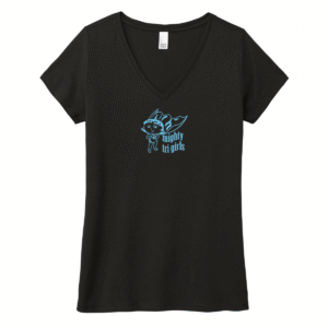 Mighty Tri Girls - V-Neck Tee Black & Ocean