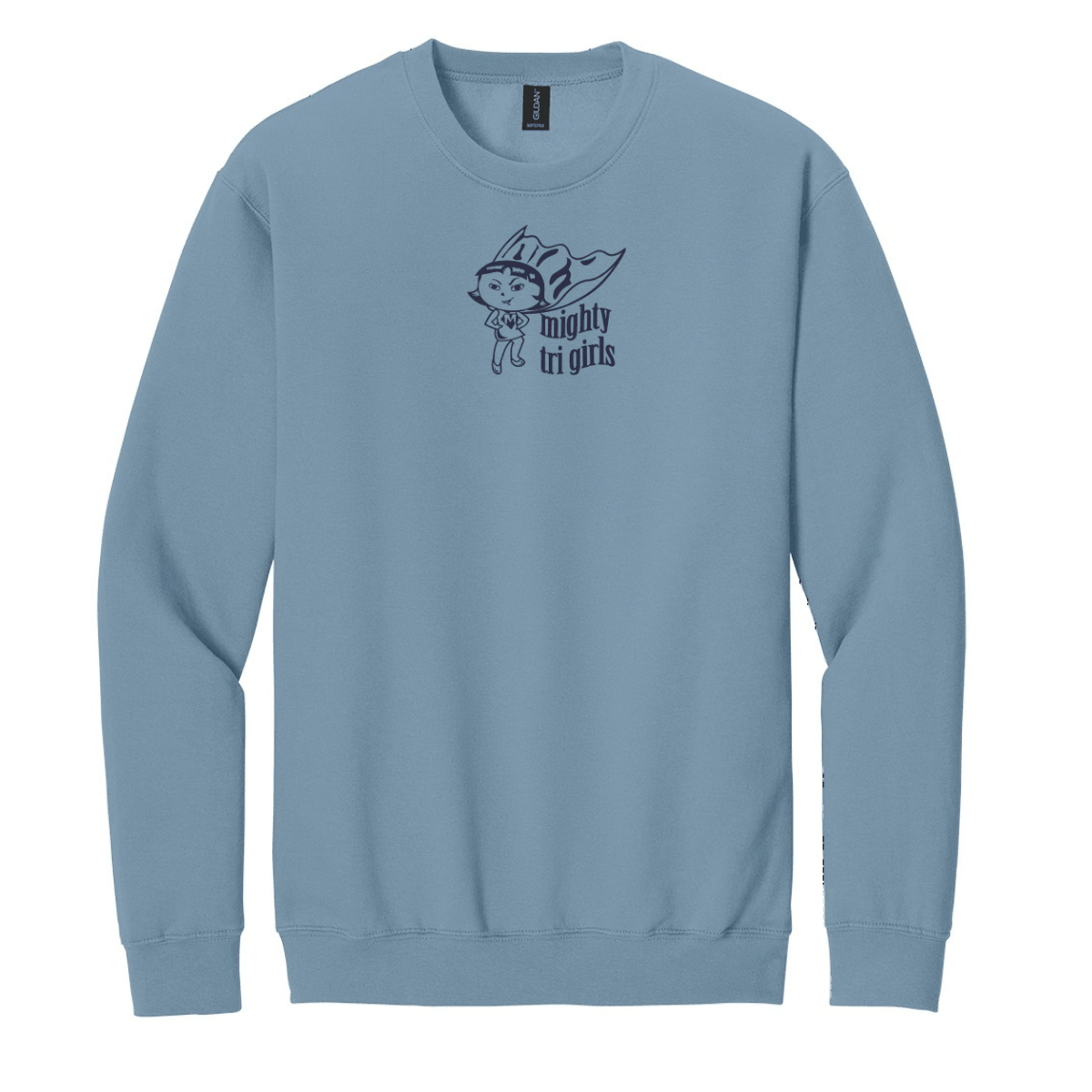 Mighty Tri Girls - Crewneck Sweatshirt Stone Blue