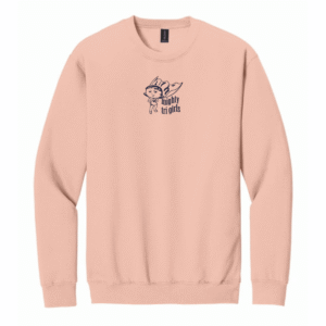 Mighty Tri Girls - Crewneck Sweatshirt Dusty Rose & Navy