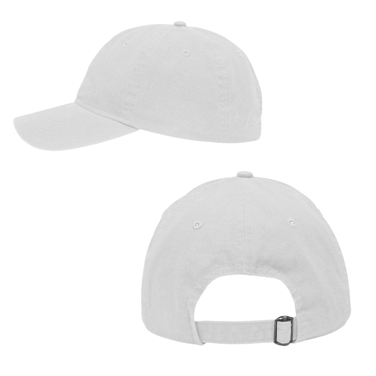 M - Embroidered Cap Chino White - Image 2
