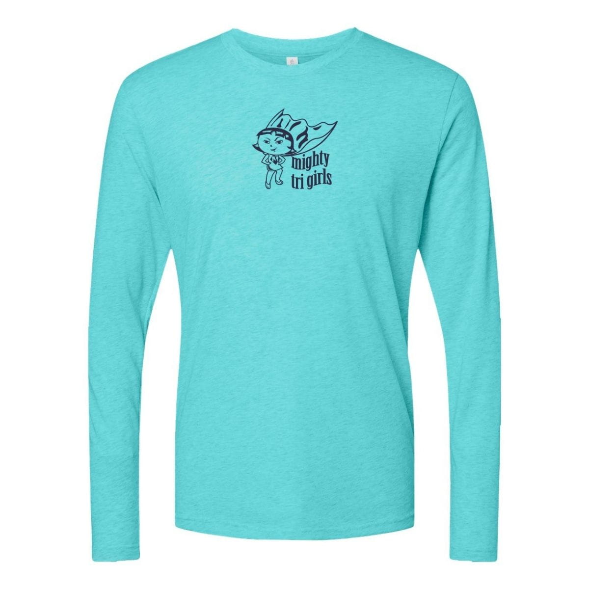 Mighty Tri Girls - Long Sleeve Tee Tahiti Blue