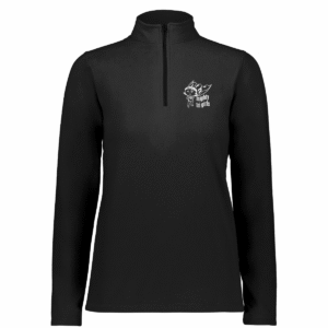 Mighty Tri Girls - Embroidered Fleece 1/4 Zip Black