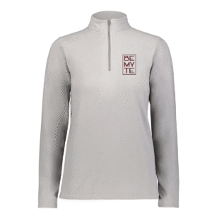 Be My Te - Embroidered Fleece 1/4 Zip Athletic Grey