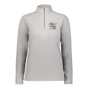 Mighty Tri Girls - Embroidered Fleece 1/4 Zip Athletic Grey