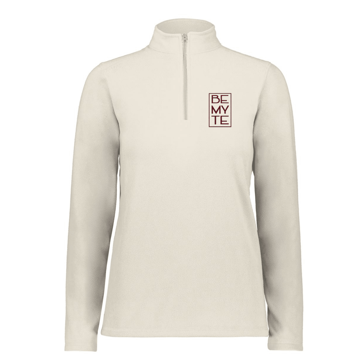 Be My Te - Embroidered Fleece 1/4 Zip Oyster