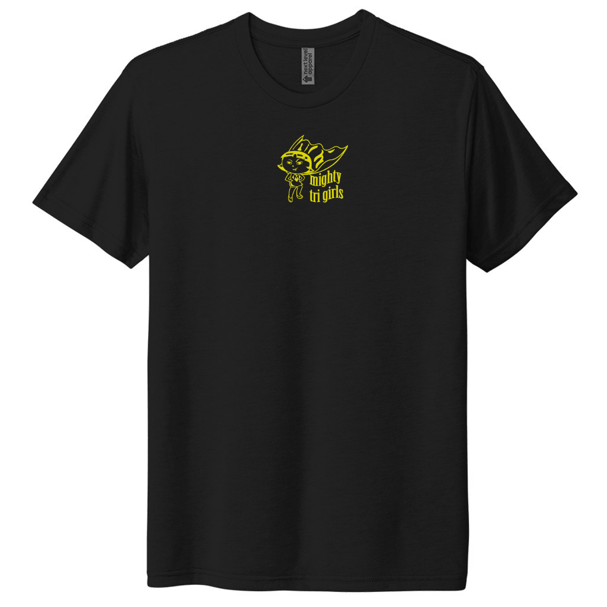 Mighty Tri Girls - Tee Black & Yellow