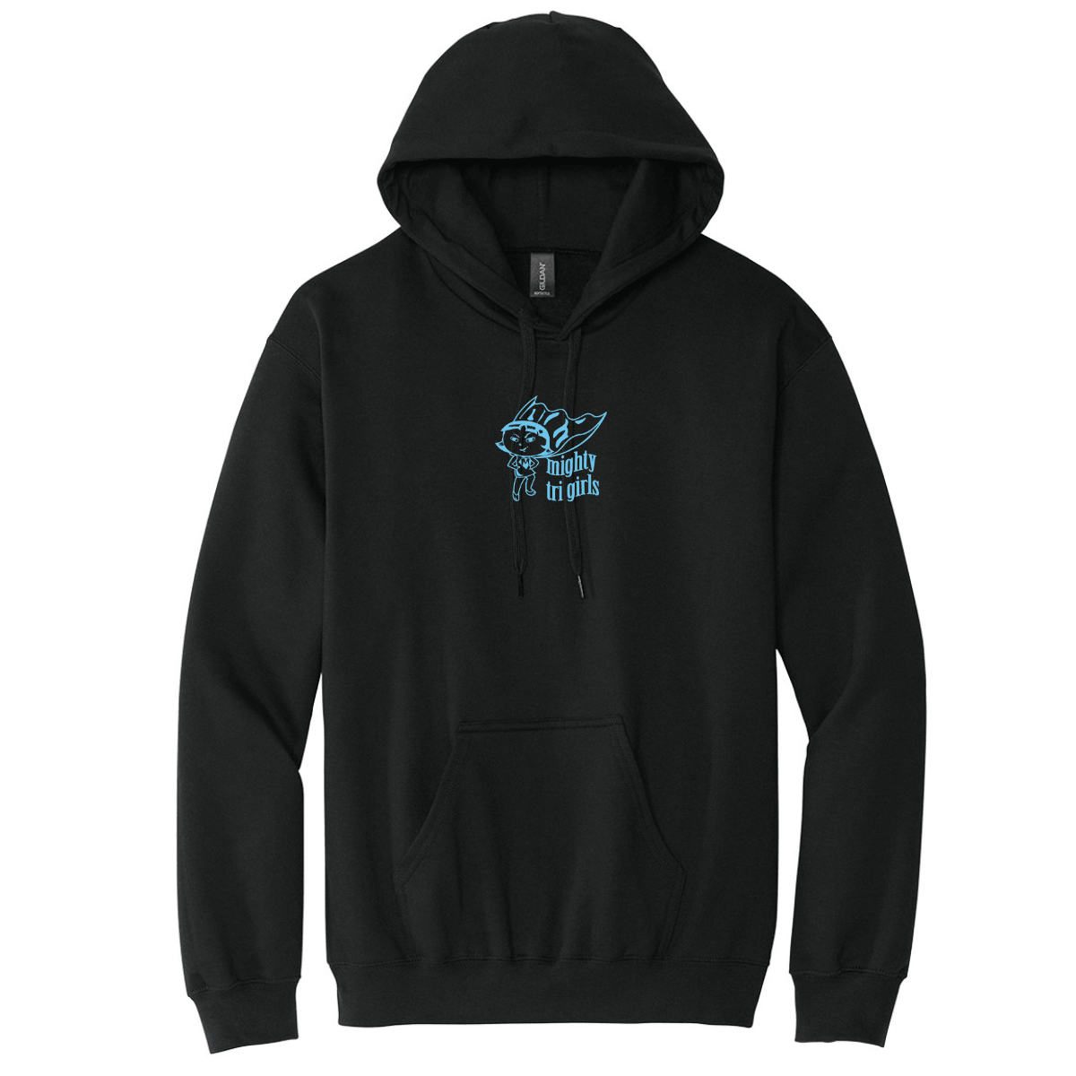 Mighty Tri Girls - Hooded Sweatshirt Black & Ocean