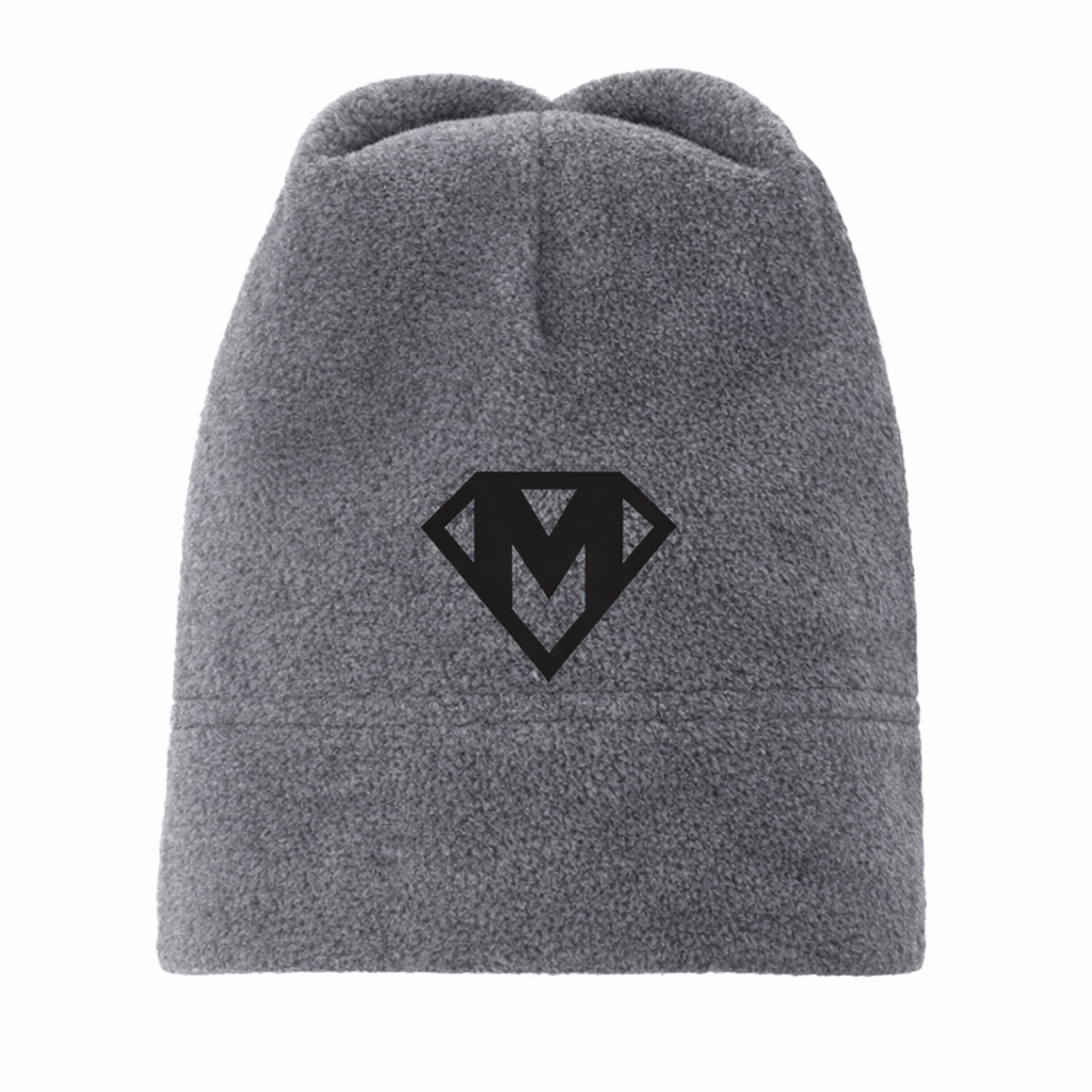 M - Embroidered Fleece Beanie Midnight Heather
