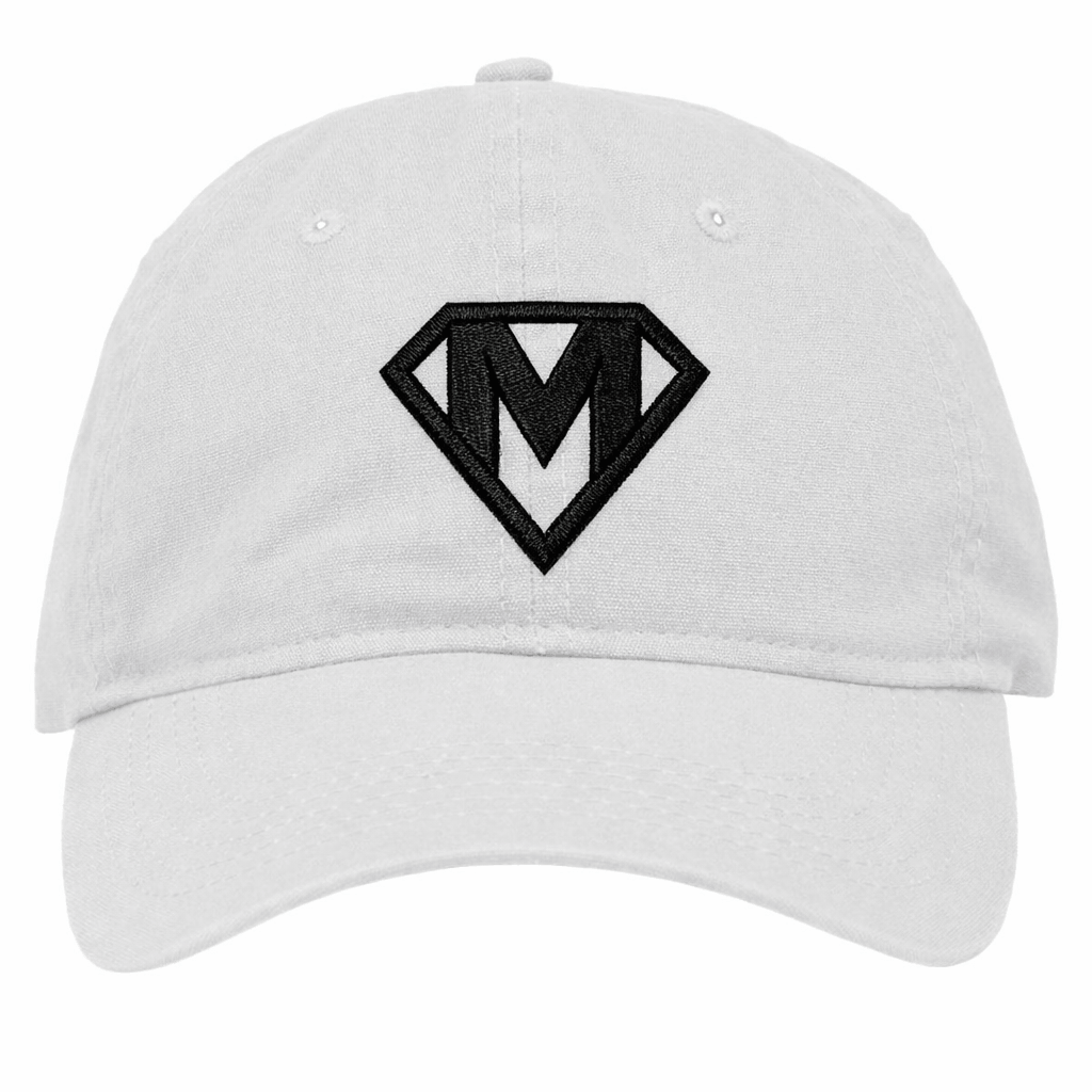 M - Embroidered Cap Chino White