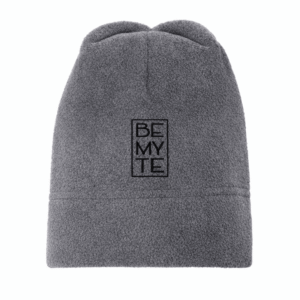 Be My Te - Embroidered Fleece Beanie Graphite Heather