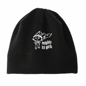 Mighty Tri Girls - Embroidered Fleece Beanie Black