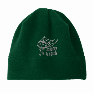 Mighty Tri Girls - Embroidered Fleece Beanie Dark Green