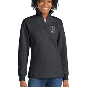 Be My Te - Embroidered Women's 1/4-Zip Sweatshirt