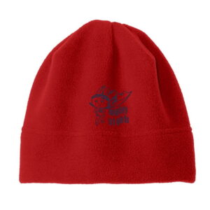 Mighty Tri Girls - Embroidered Fleece Beanie Red