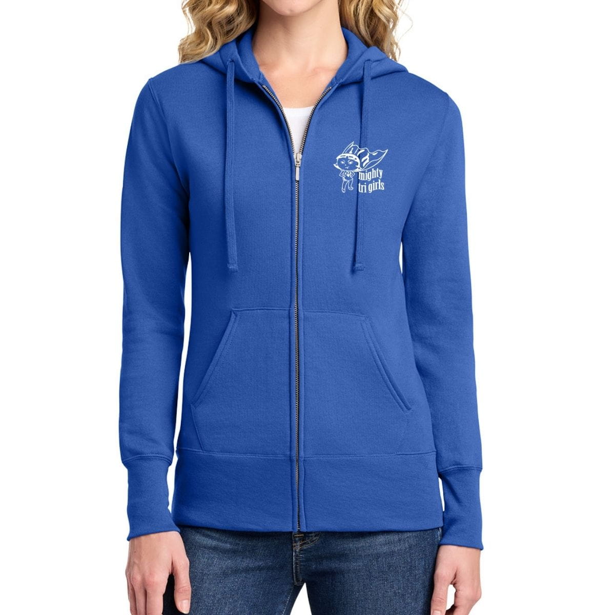 Mighty Tri Girls - Full-Zip Hooded Sweatshirt Royal