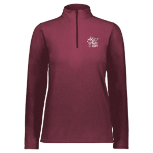 Mighty Tri Girls - Embroidered Fleece 1/4 Zip Maroon