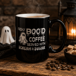 Freshly Boo’d Coffee Mug – Funny Halloween Ghost Drinkware
